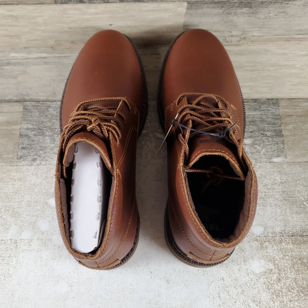 Sorel Madson II Mens Chukka Boots Sz 7.5 Velvet Tan Gum Leather Waterproof Lace